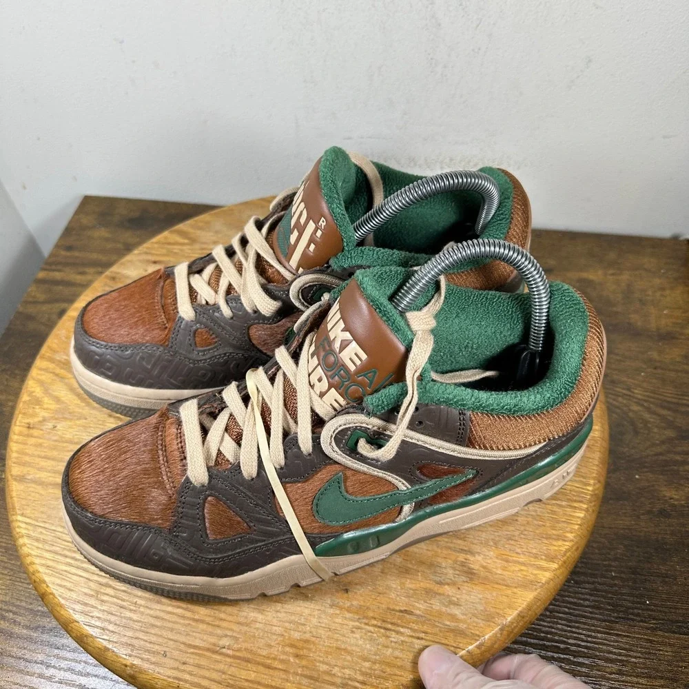Nike Air Force 3 Nigo Baroque Brown Green HQ0260-201 Mens 7.5